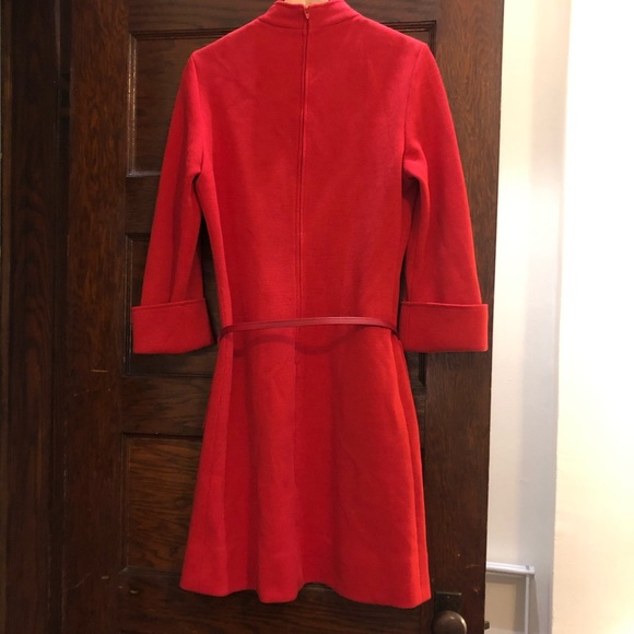 Vintage Kimberly Wool Mini dress with retro front pockets and chain belt - Picture 2 of 7